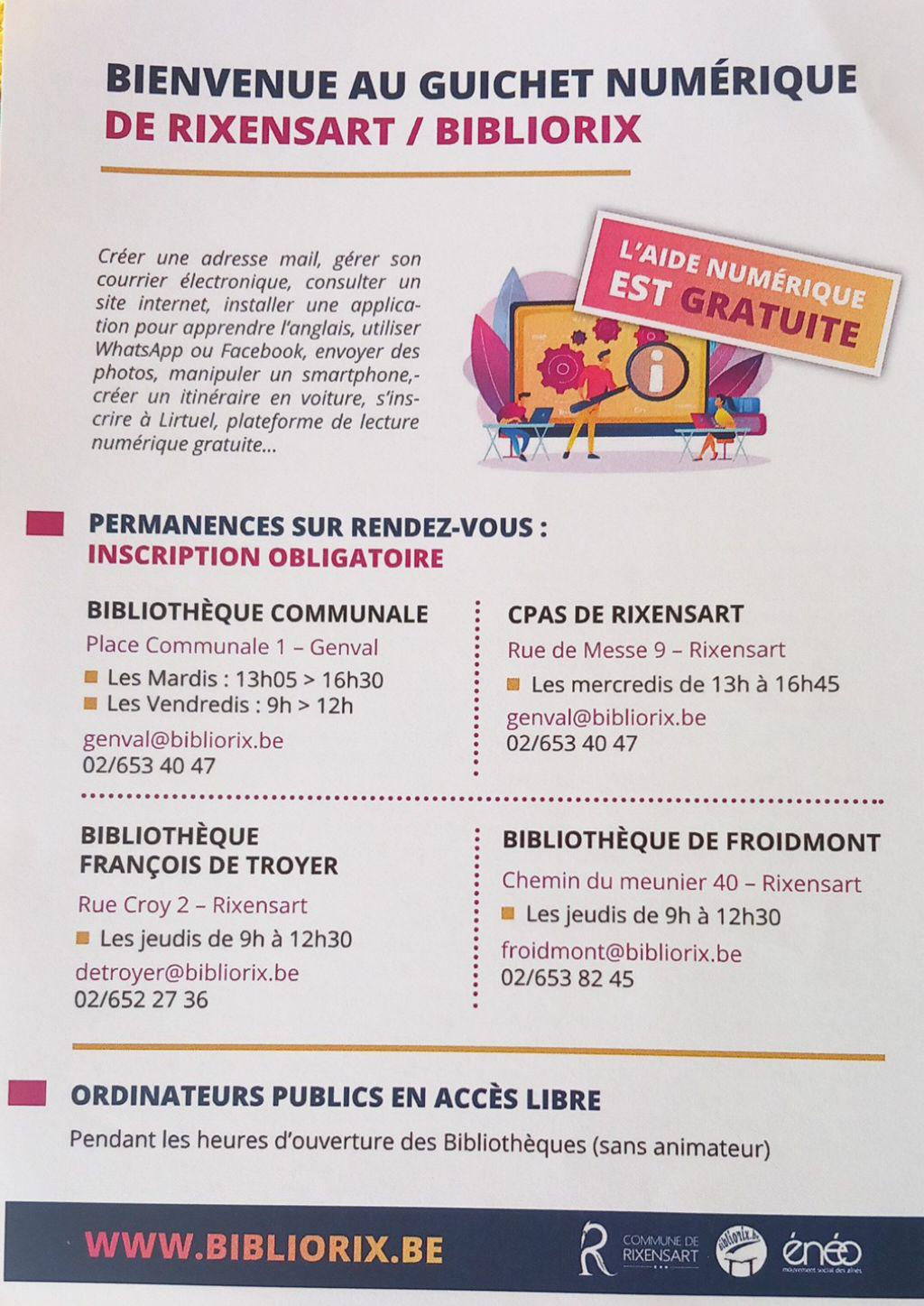Flyer papier du Guichet Numérique